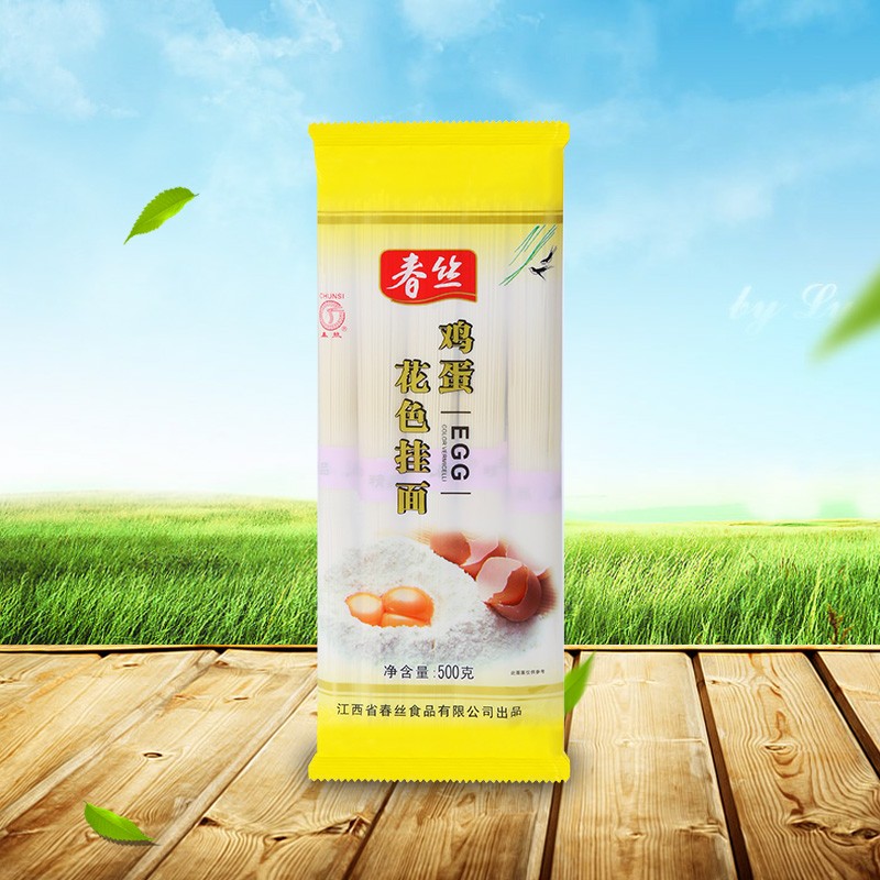 乐鱼牌鸡蛋蛋花色挂面500g